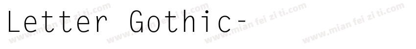 Letter Gothic字体转换